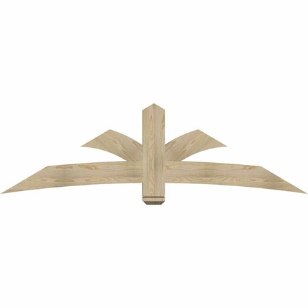 Ekena Millwork Davenport Rough Sawn Timber Gable Bracket, Douglas Fir, 84"W x 24"H x 6"D x 6"F, 7/12 Pitch GBW084X24X0606DAV00RDF